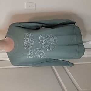 Post Surf Collective, Oversized Monstera Sweatshirt, Isla Color, Size M, NEW!